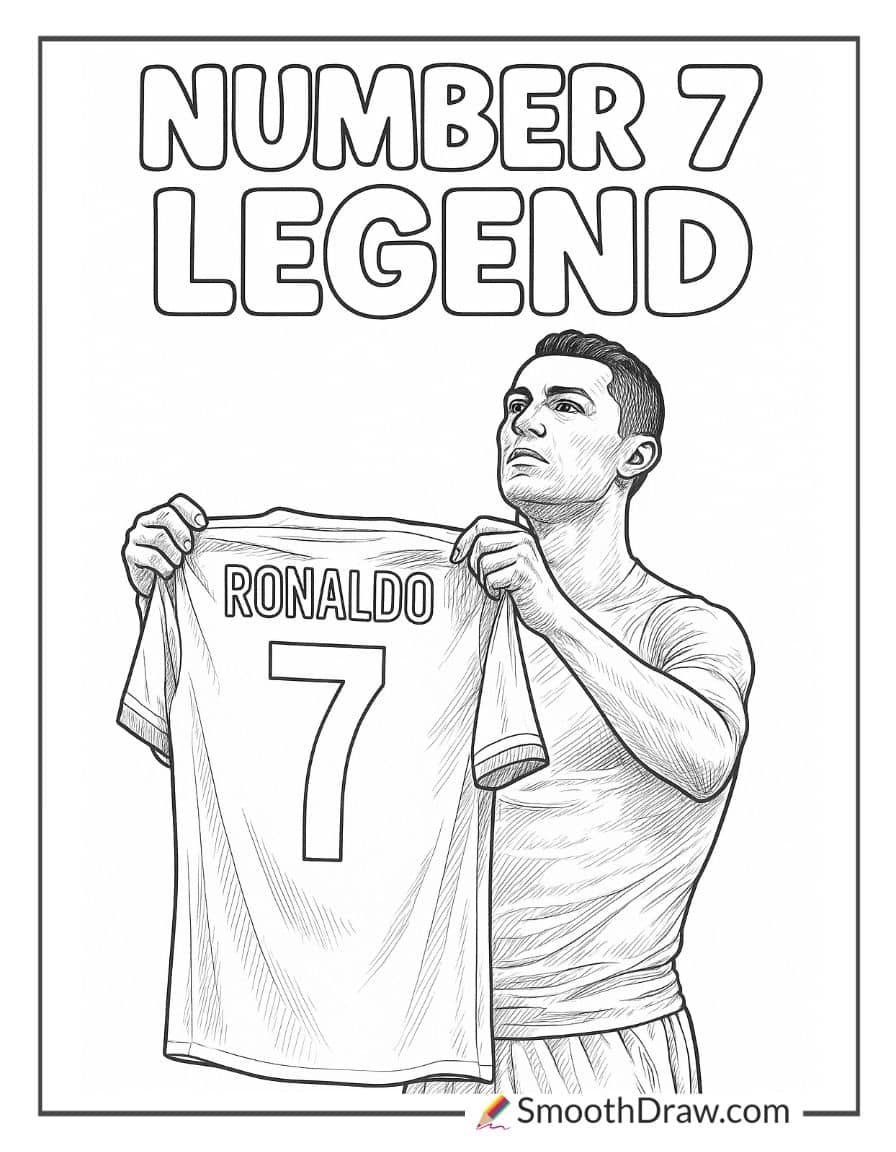 60 Cristiano Ronaldo Coloring Pages Smooth Draw