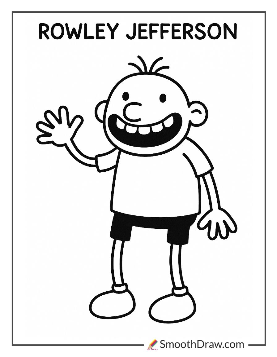 Rowley Jefferson Smiling Coloring Page 2