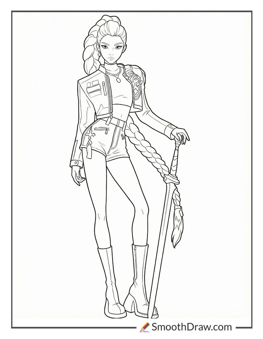 Rumi With Honmoon Sword