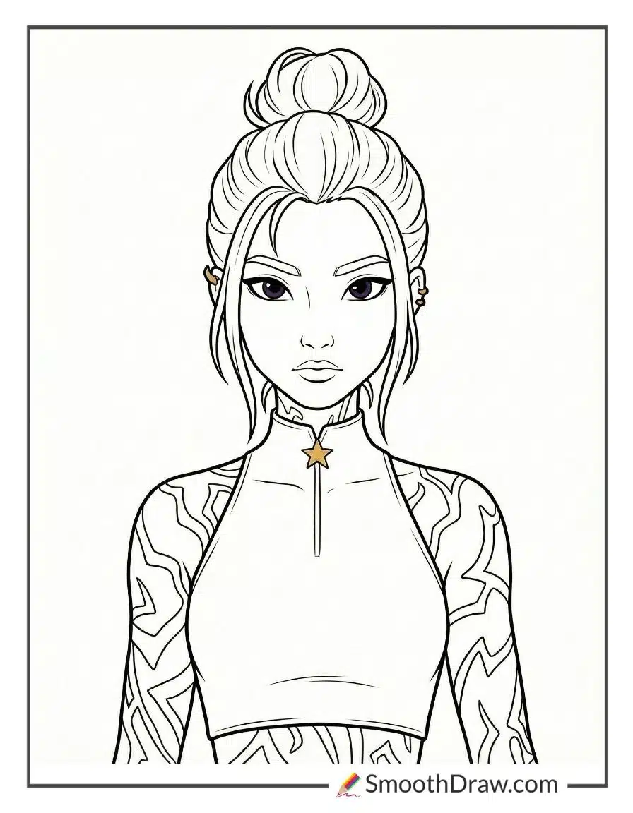 Rumi with her patterns