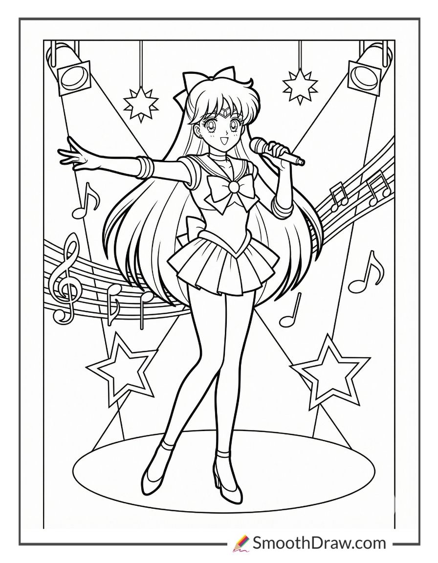 Sailor Venus Performing On Stage