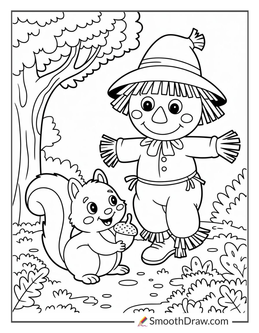 Scarecrow And Squirrel