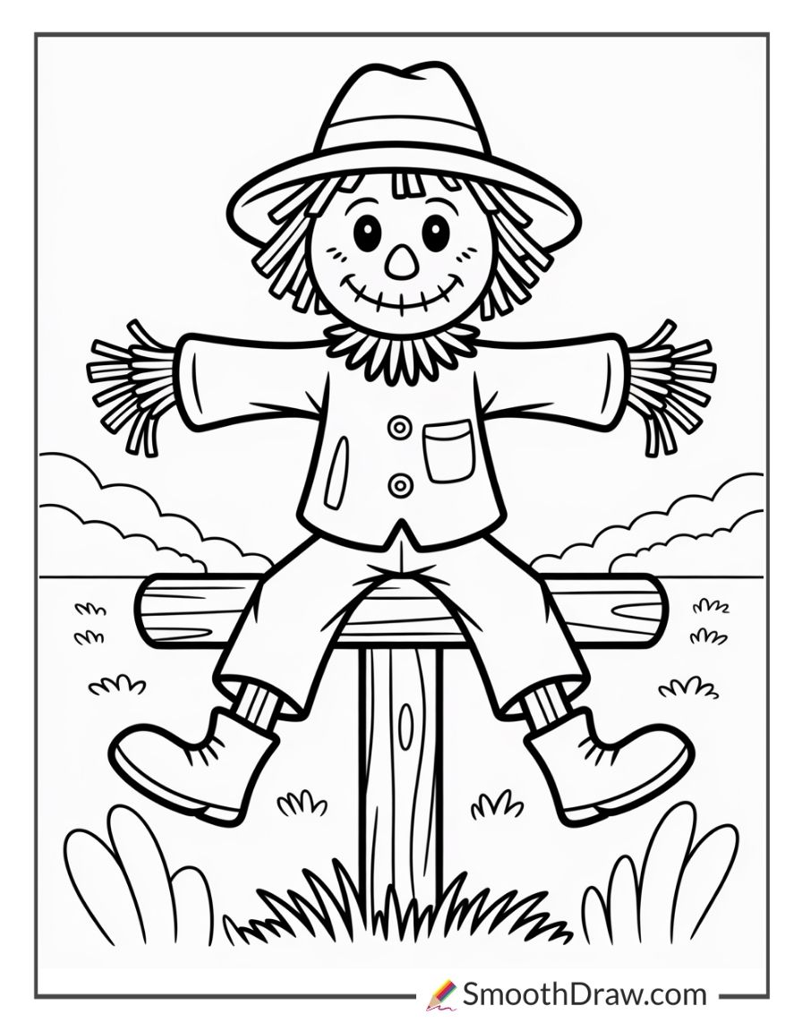 Scarecrow Smiling With Open Arms 2