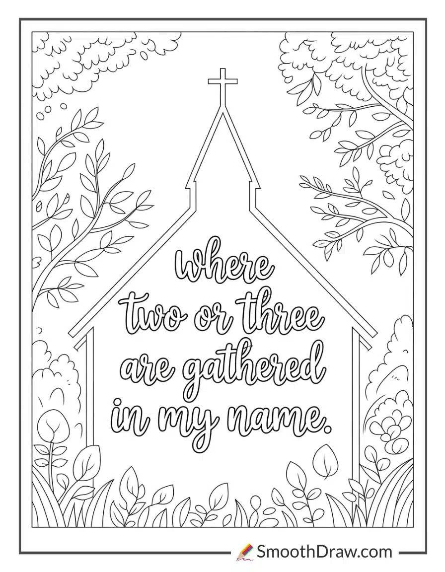 Scripture Verse With Church Background