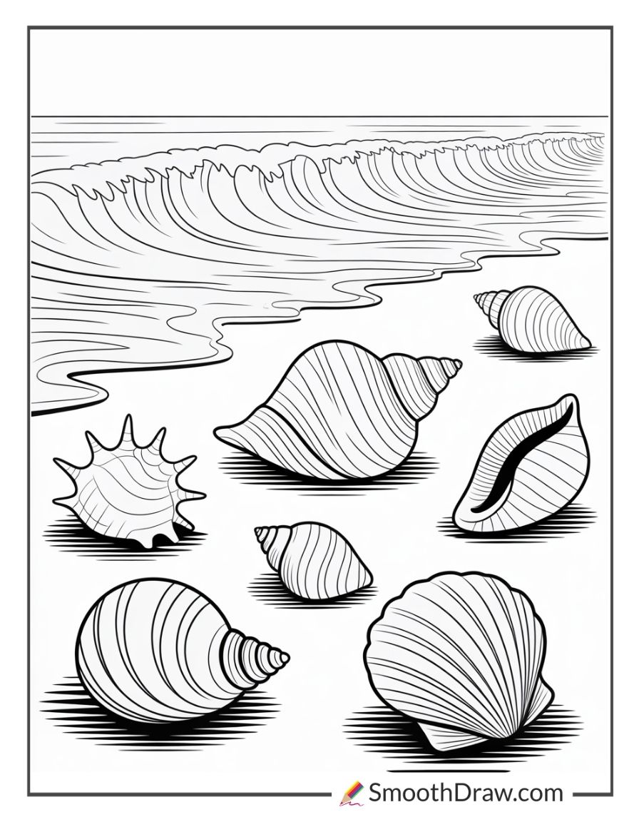 Sea shells on the beach