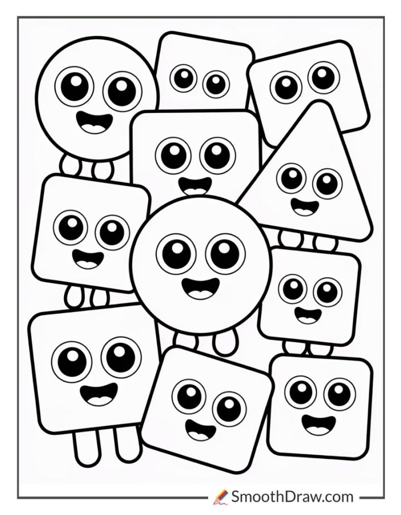 42 Shapes Coloring Pages (Free Printable PDFs)