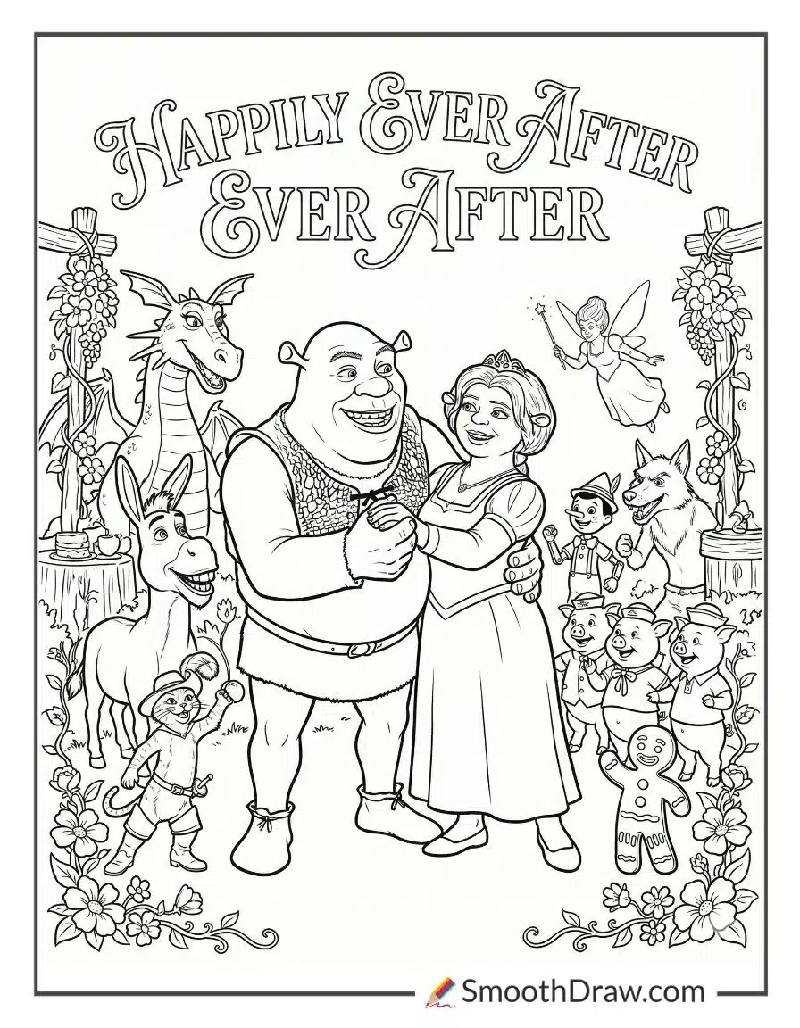 Shrek And Fiona Dancing At The Wedding