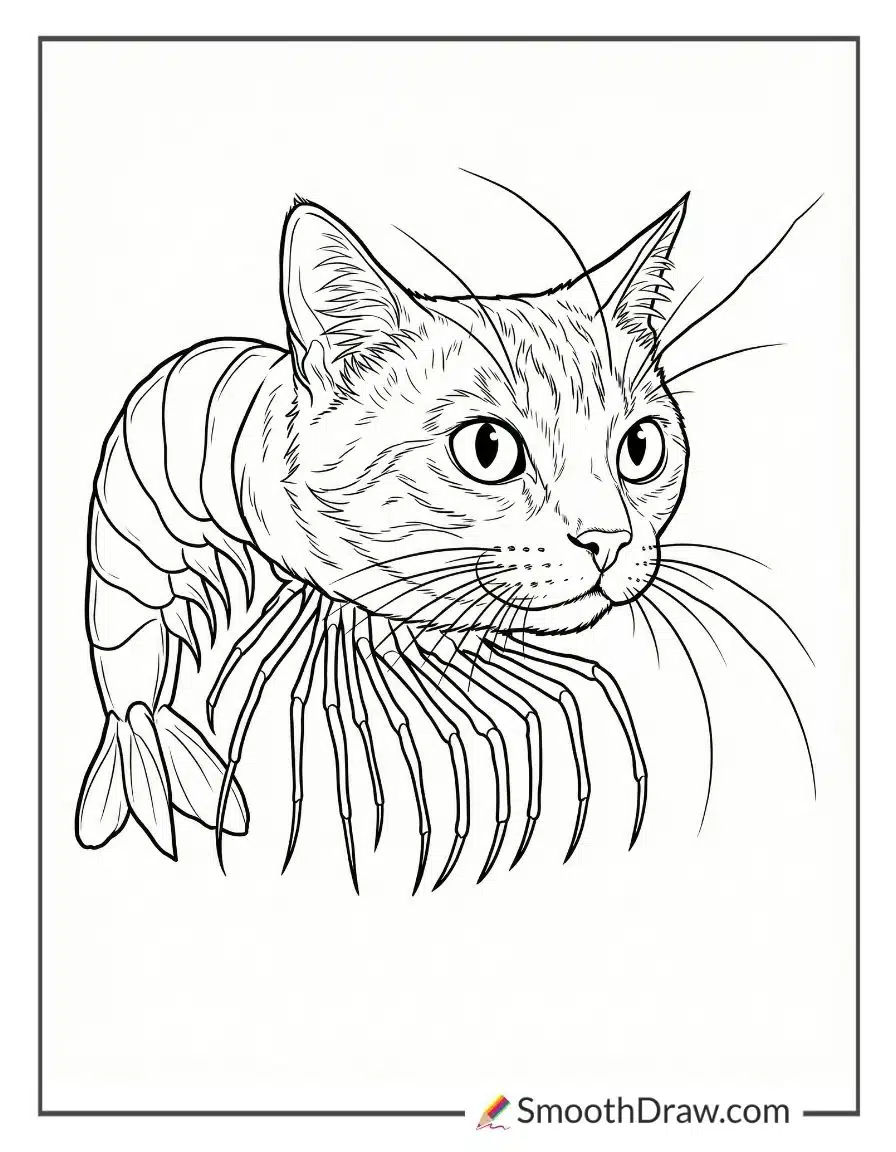Shrimp Cat coloring pages