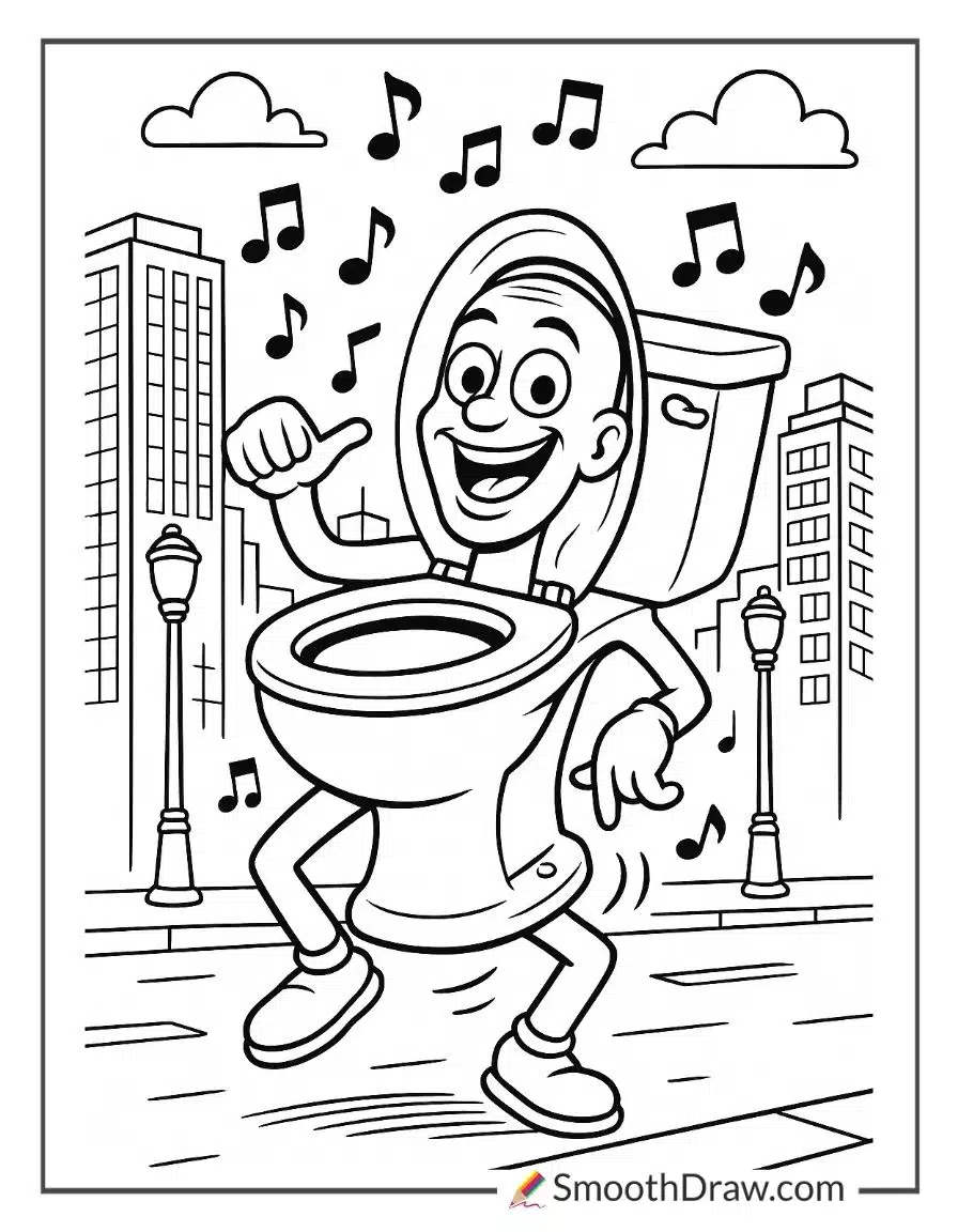 Skibidi Toilet Dancing In The City