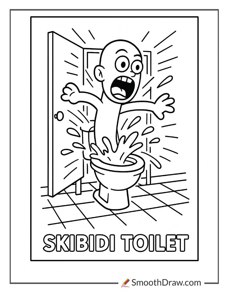 Skibidi Toilet Jumping Out Of Bathroom