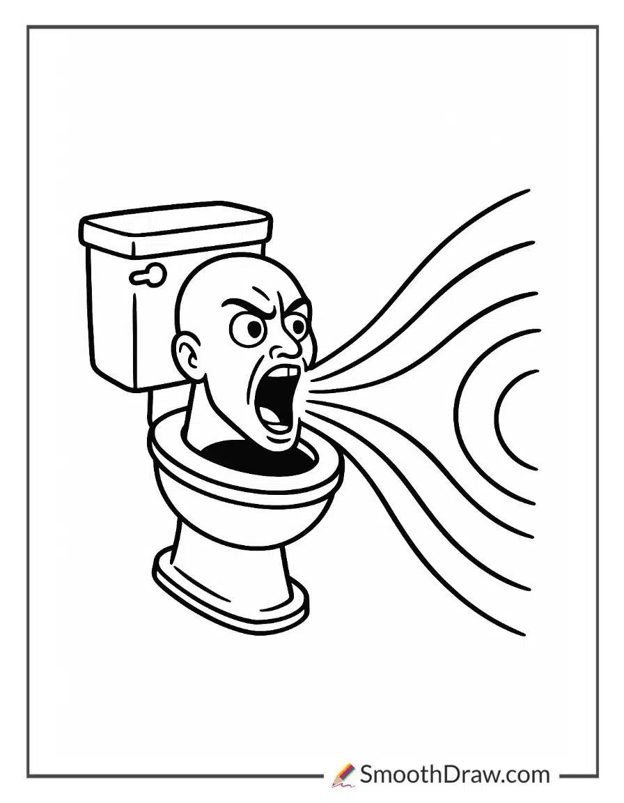 Skibidi Toilet Shooting Sound Waves