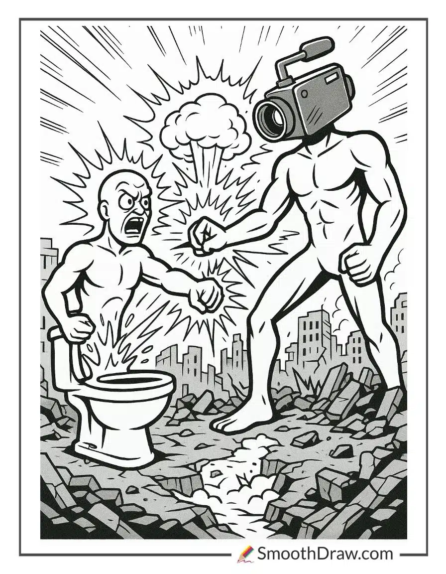 Skibidi Toilet Versus Titan Cameraman