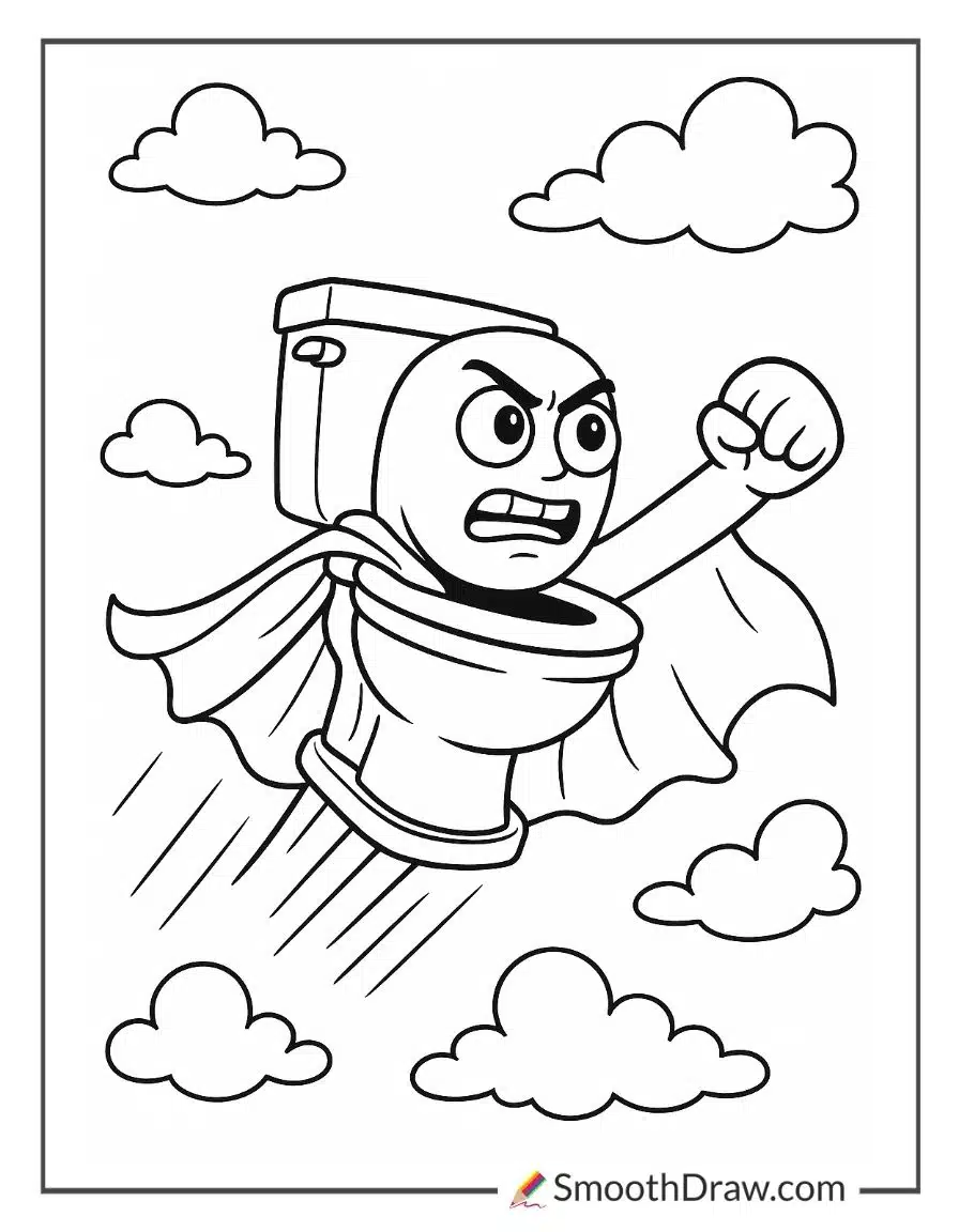 Skibidi Toilet With Superhero Cape