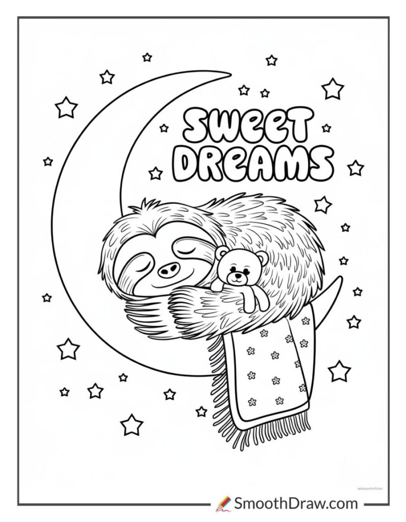 43 Sloth Coloring Pages (100% Free Printables)