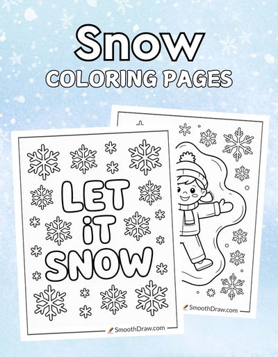 Snow coloring pages f