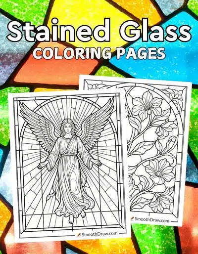 Stained Glass coloring pages f