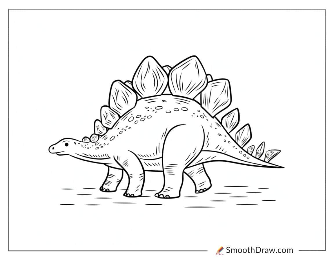 Stegosaurus dinosaur coloring page