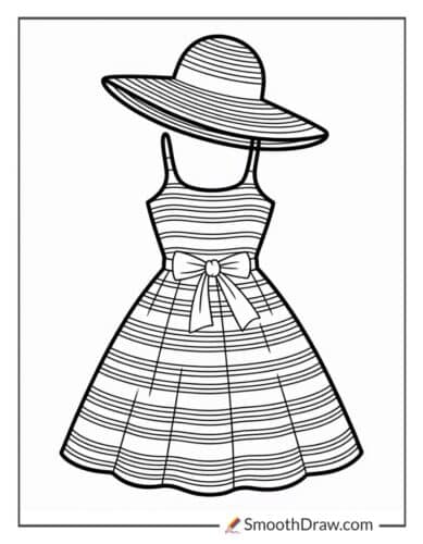 Striped Sundress With Sun Hat