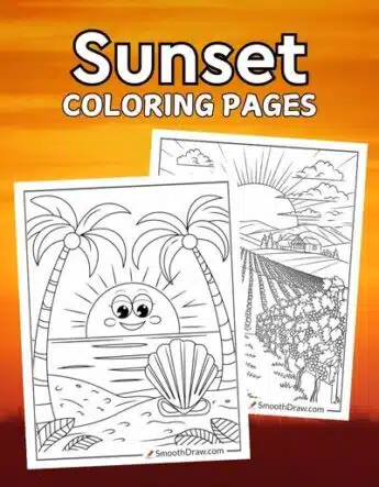Sunset coloring pages