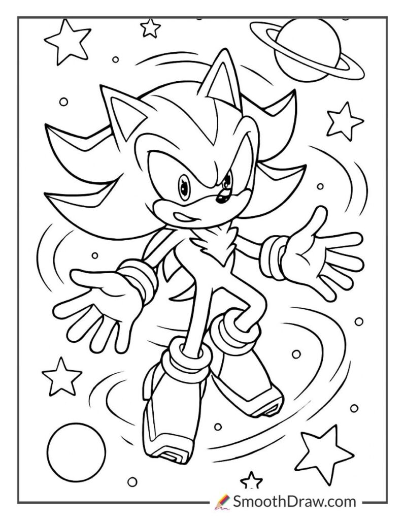 49 Shadow The Hedgehog Coloring Pages