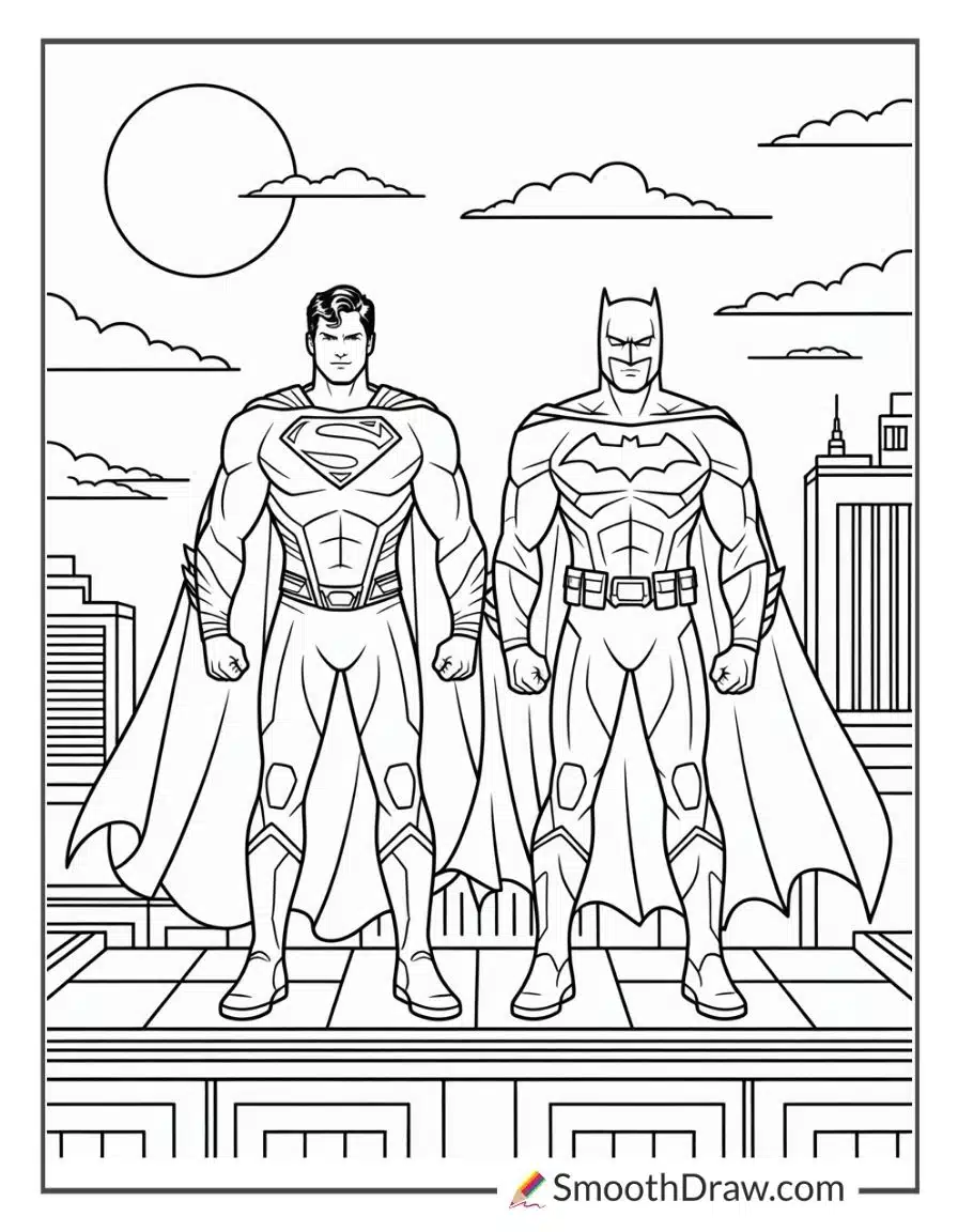 Superman And Batman Side By Side