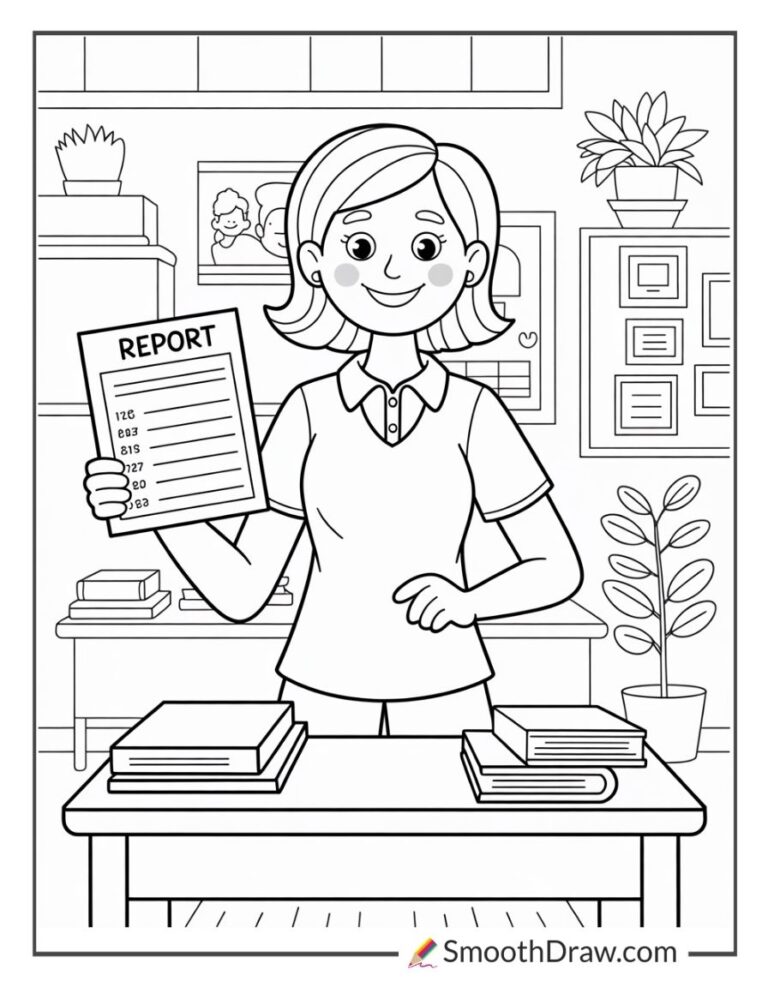 87 Teacher Coloring Pages (Free Printable PDFs)