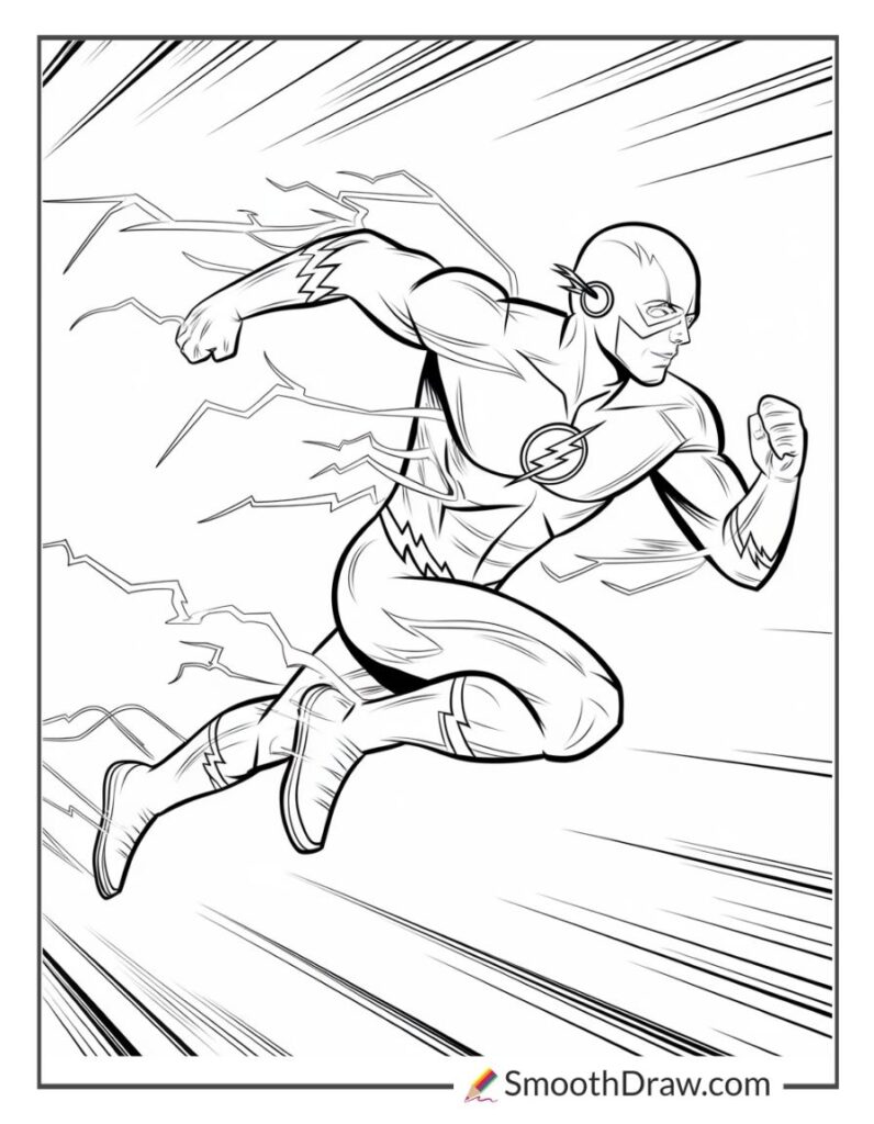 The Flash Coloring Pages (43 Free Printables)