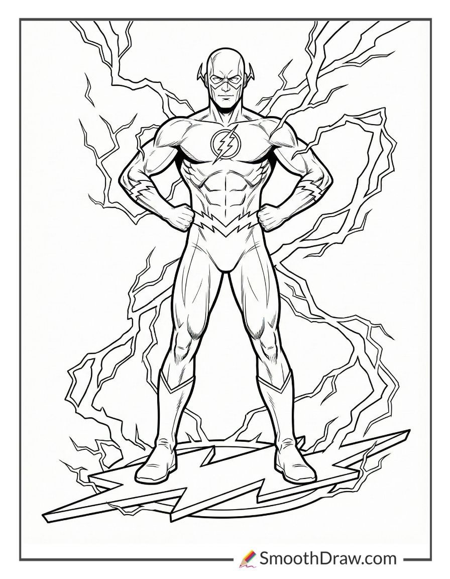 The Flash Striking A Heroic Pose