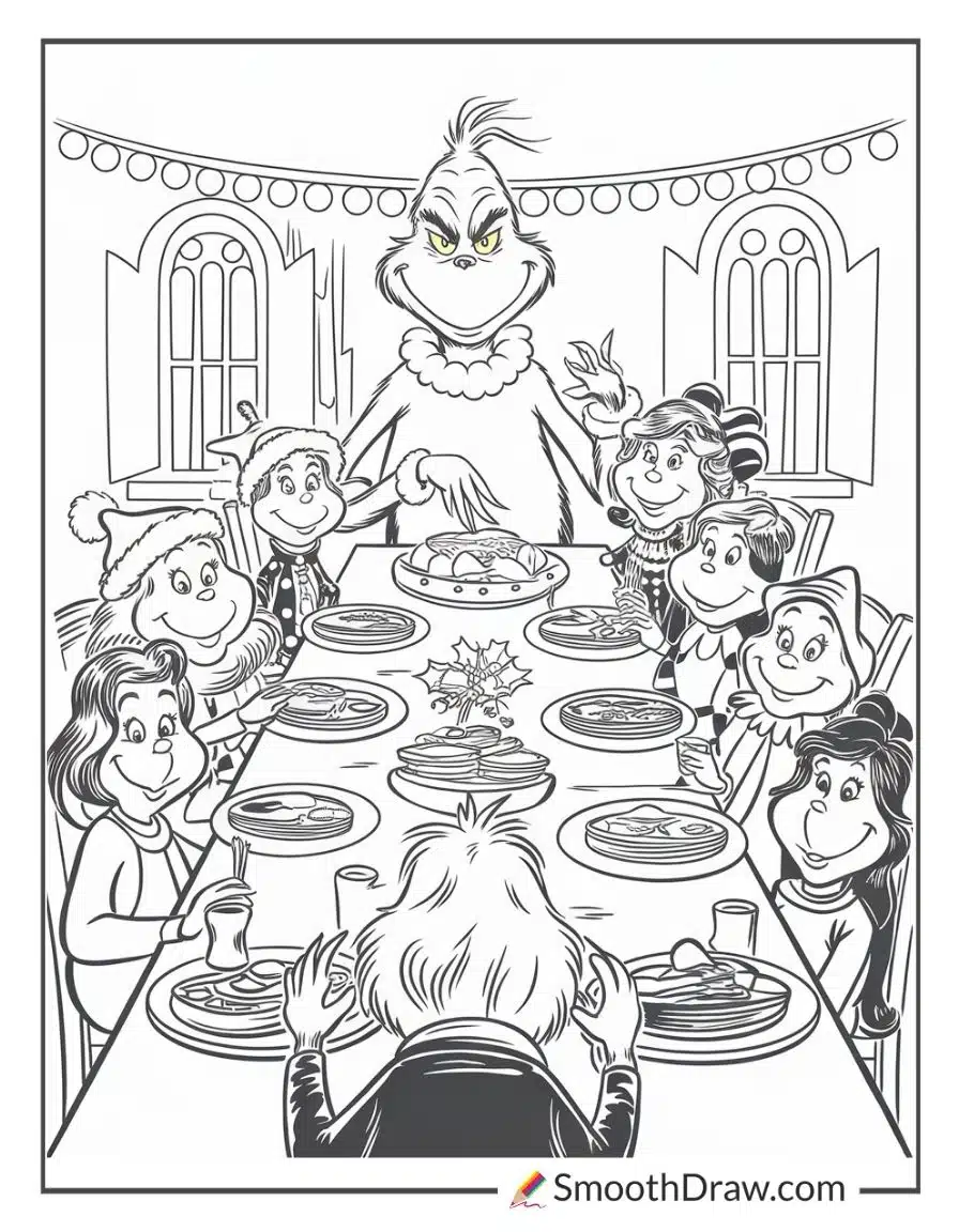 The Grinch At Christmas Dinner