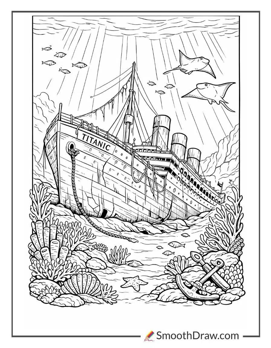 Titanic Resting Peacefully In The Ocean