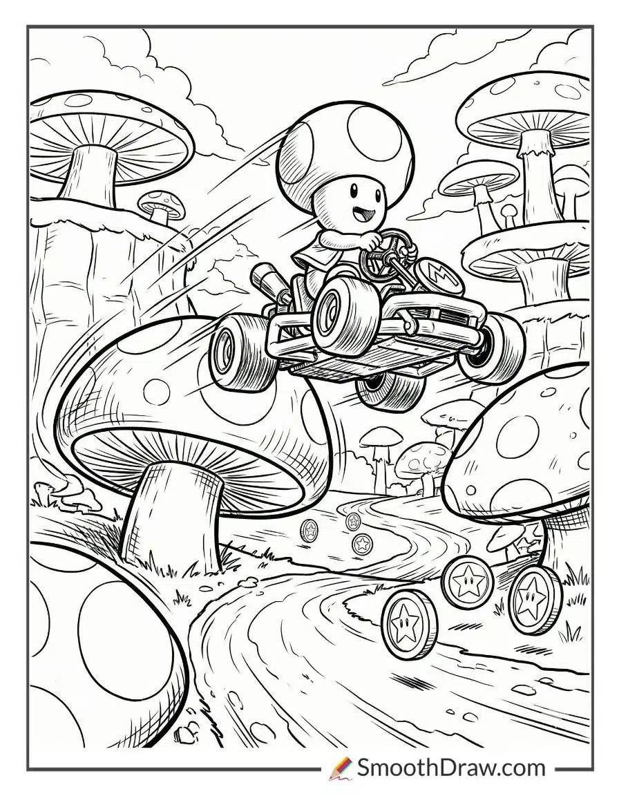 Toad Speeding Through Mushroom Gorge
