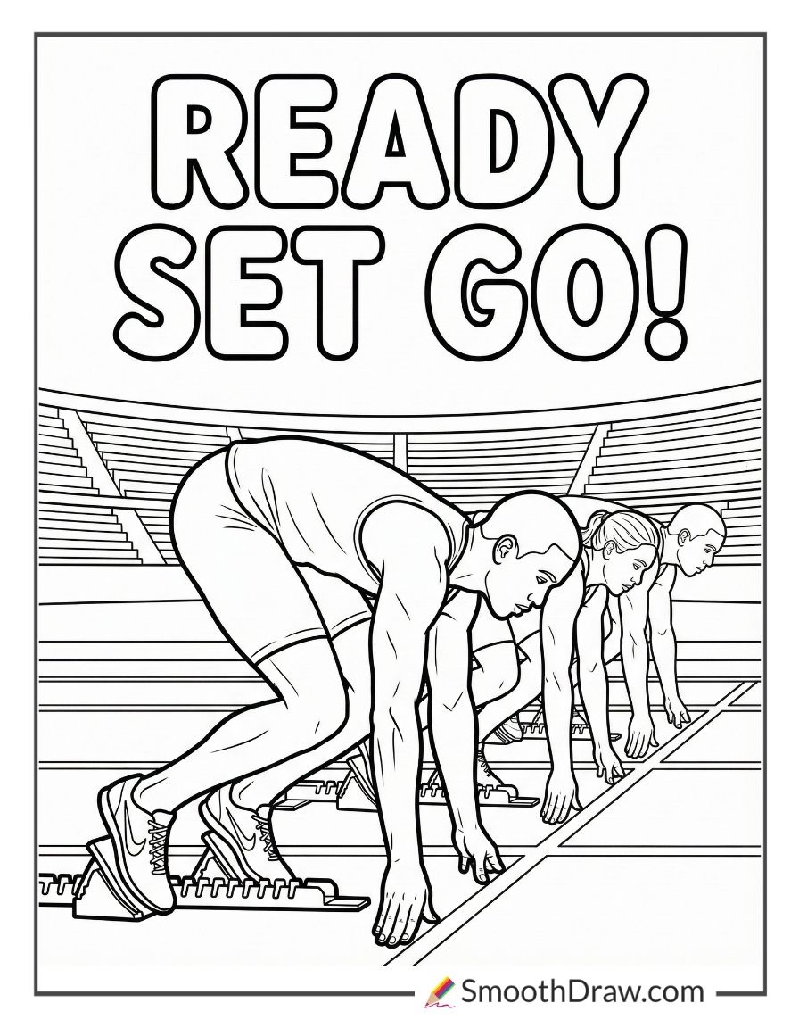 Track Start Line With Nike