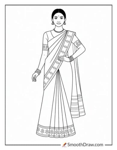 Traditional Sari Style Dress