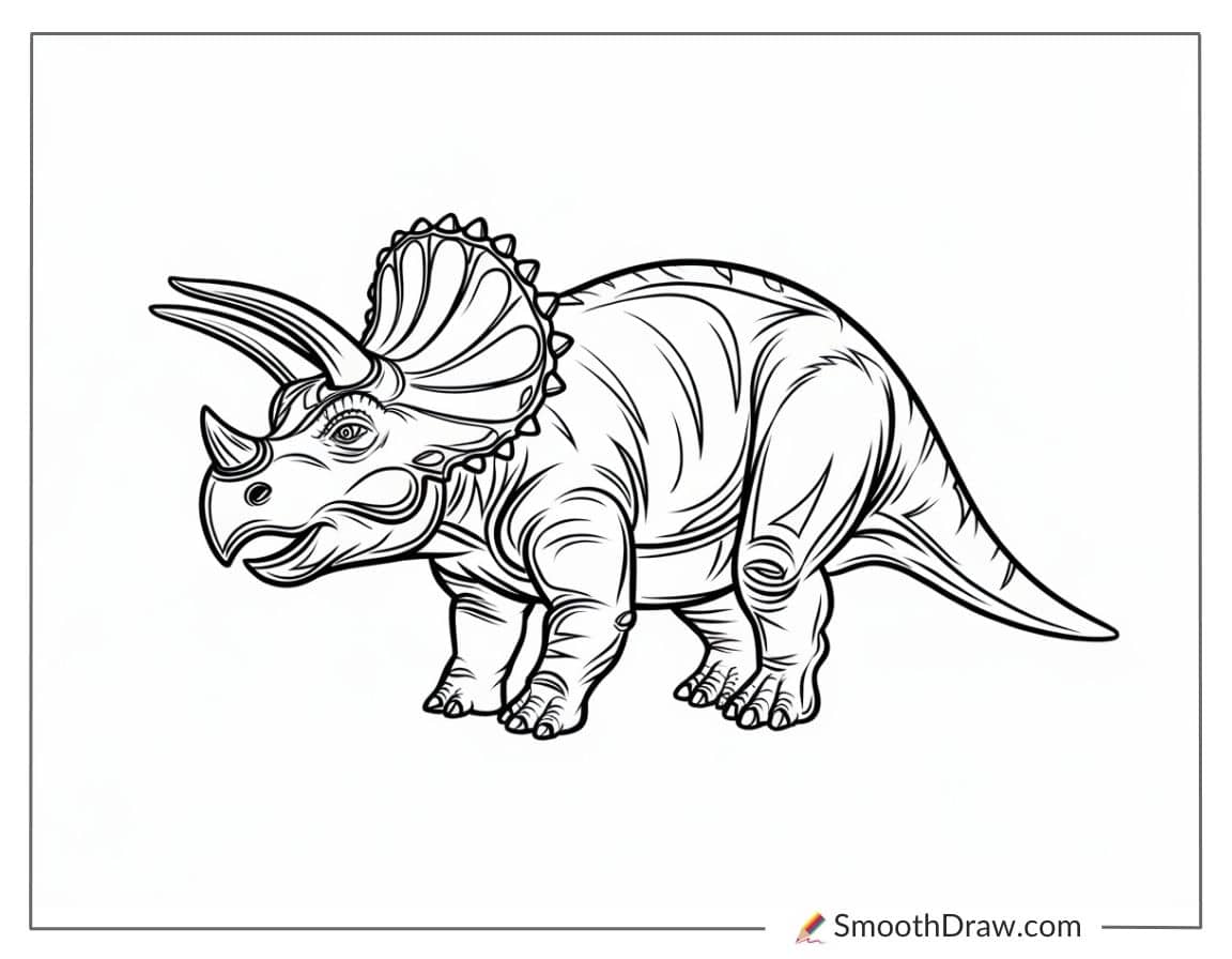 Triceratops coloring page