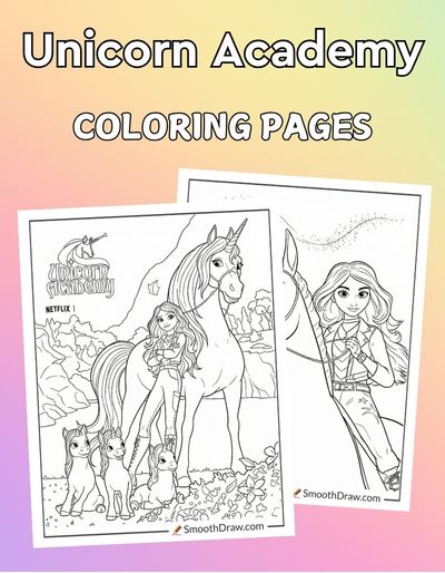 Unicorn Academy coloring pages f