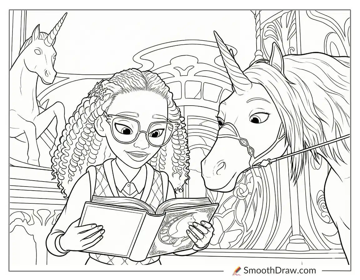 Unicorn Academy Library Full Of Scrolls