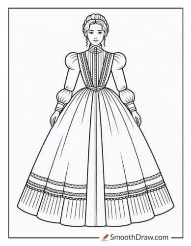 Victorian Dress With Lace Details