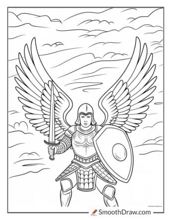 Warrior Angel Holding a Sword