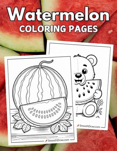 Watermelon coloring pages f