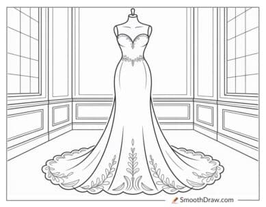Wedding Dress On Display Mannequin