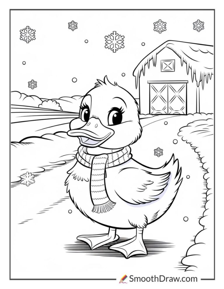 Duck Drawing.pdf 53 Duck Coloring Pages (Free PDF Printables)