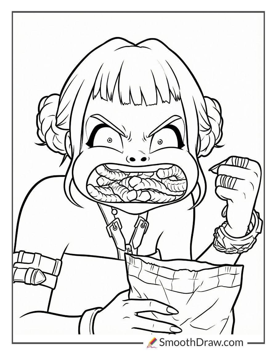 Zoey Eating With Friends