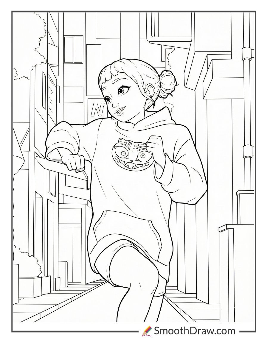 Zoey In Oversized Shirt Rapping