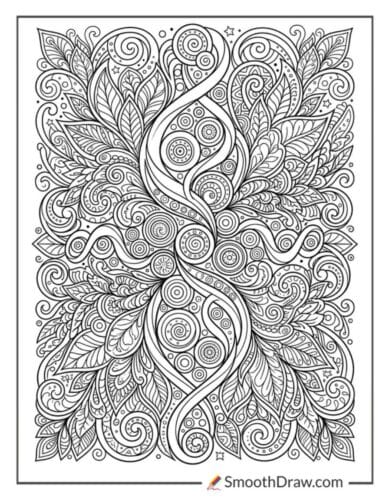 Abstract Stress Relief Coloring Pages For Adults