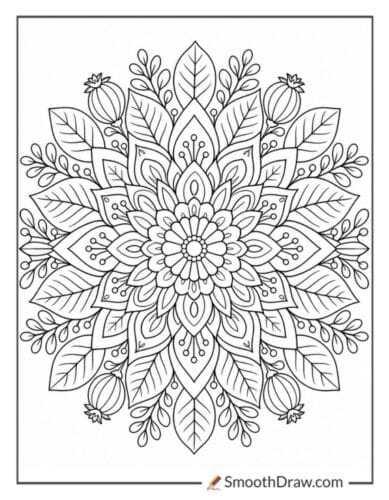 Adult Botanical Mandala Design