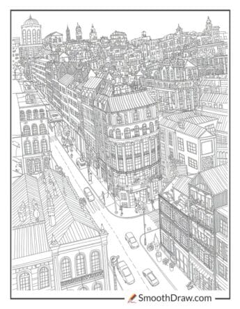 adult city coloring pages