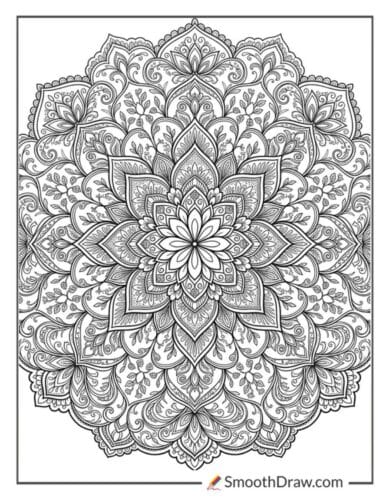 Adult Floral Mandala