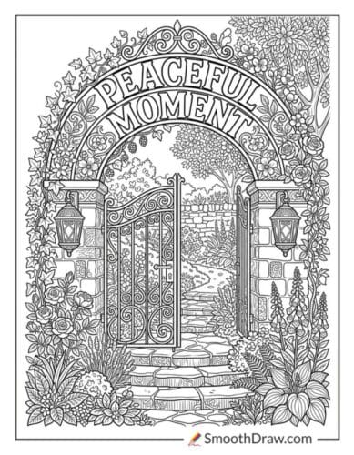 Adult Relaxing Garden Gate