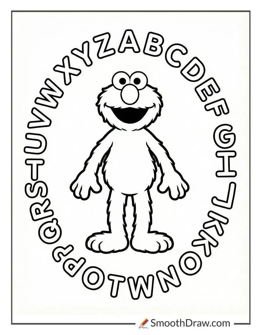 alphabet elmo coloring pages