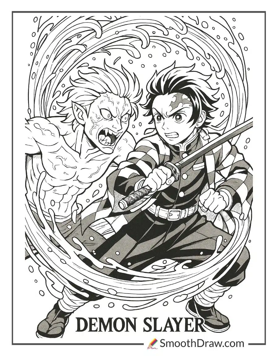 Anime Coloring Pages Demon Slayer